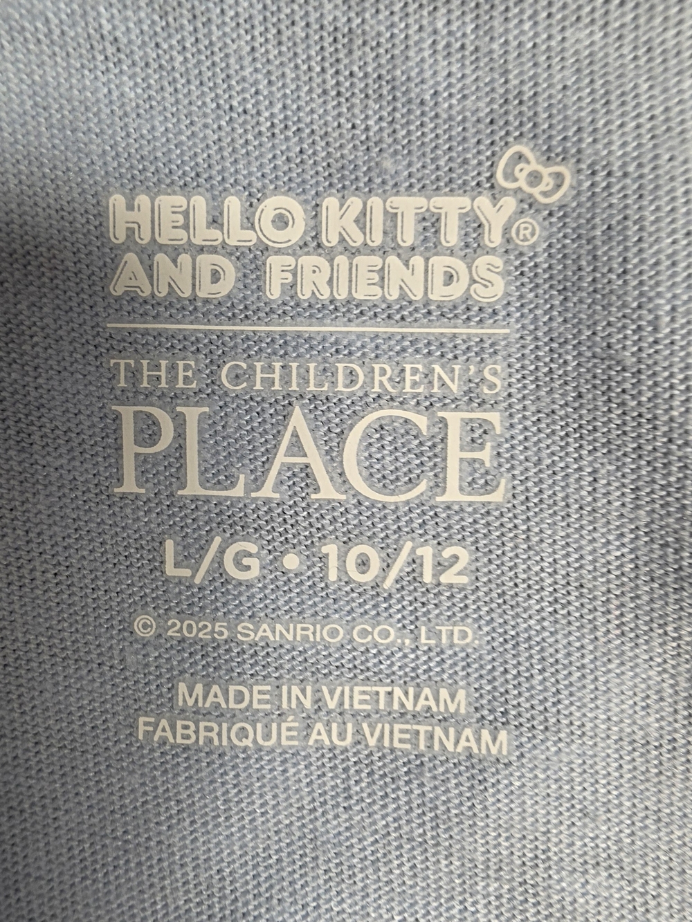 Light Blue Long-Sleeve Ruffle Hem Kids Dress with Cute Face Detail - Picture 5 of 7